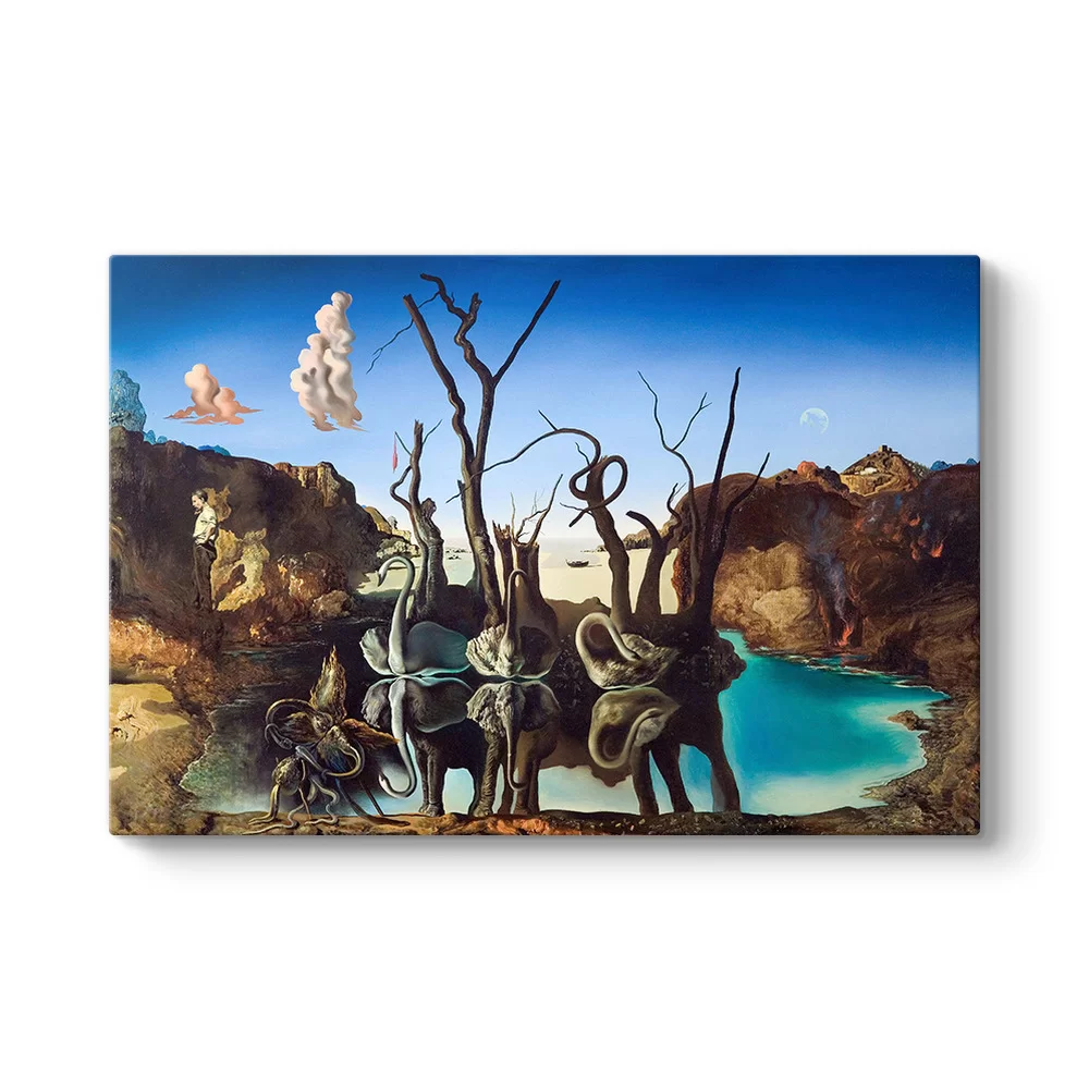 Salvador Dali - File yansıyan Kuğular Tablosu